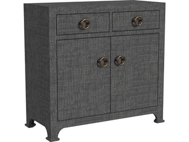 Butler Chatham Charcoal Raffia Gray Solid Wood Accent Cabinet BT9151420