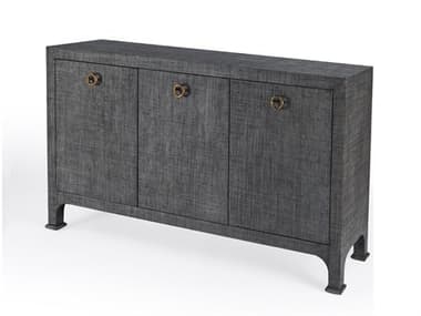 Butler Chatham 60&quot; Solid Wood Charcoal Raffia Sideboard BT9170420