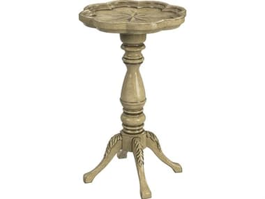 Butler Whitman Round Wood Antique Beige End Table BT923424