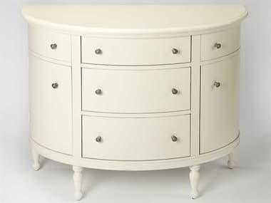 Butler Bedford Demilune Wood White Console Table BT9347288