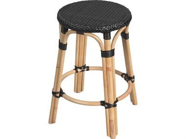 Butler Tobias Black Natural Rattan Frame Counter Stool BT9371425