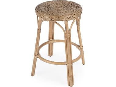 Butler Tobias Natural Hyacinth Brown Rattan Counter Stool BT9371440