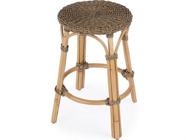 Butler Tobias Khaki Brown Natural Rattan Counter Stool BT9371441