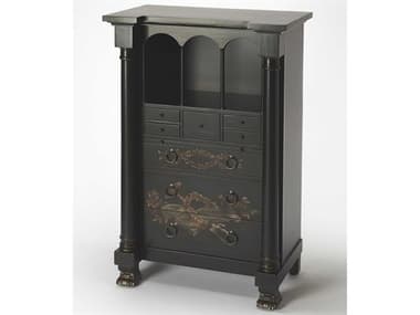 Butler Castle Contessa Black Poplar Wood Secretary Desk BT9400346