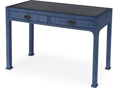 Butler Chatham Blue Raffia Solid Wood Writing Desk BT9746361