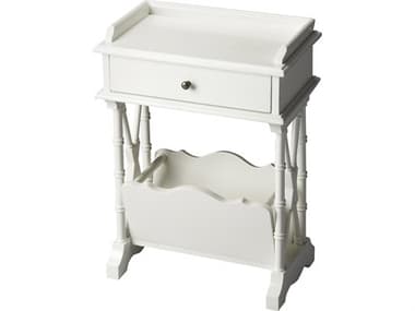 Butler Cummings Rectangular Wood Smooth White End Table BT999304