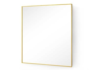 Villa &amp; House Clarence Polished Brass 20'' Square Wall Mirror BUNCLN67079