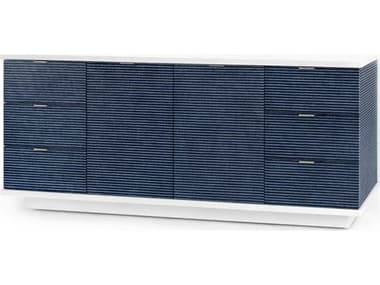 Villa & House 71'' Navy Blue Pencil Stripe Sideboard BUNCSM4506168
