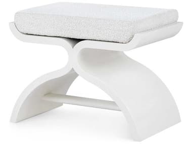 Villa & House Carson Glazed Whisper White Beige Upholstered Accent Stool BUNCSN5209501009