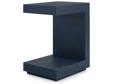Villa & House Rectangular Wood Blue Steel End Table BUNESS1025198