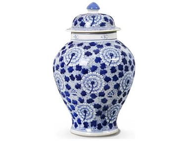 Villa & House Blue / White Flower Temple Jar BUNFLW700300