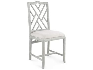 Villa & House Oak Wood Gray Fabric Upholstered Side Dining Chair BUNHAM55097