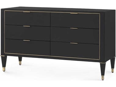 Villa & House Hunter Extra Large 60" Wide 6-Drawers Gold Double Dresser BUNHNT250401
