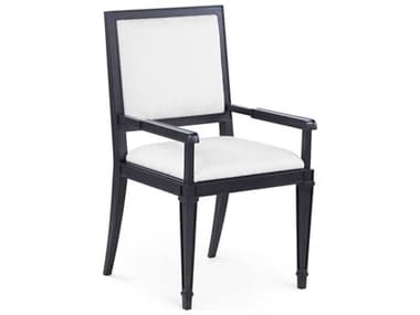 Villa & House Jackson Rubberwood Black Upholstered Arm Dining Chair BUNJAK5554821030