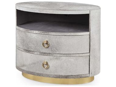Villa & House Oval Gray End Table BUNJUS120486