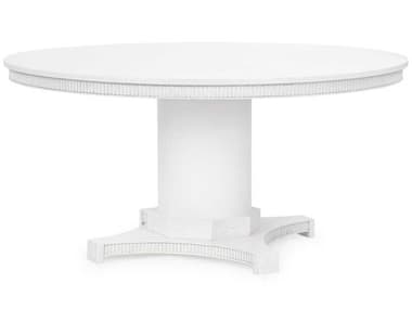 Villa & House Kinsley Round Wood Glazed Whisper White Dining Table BUNKIN375950TB