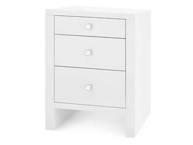 Villa & House Morgan 3 - Drawer Rectangular Wood Chiffon White End Table BUNMOR13009