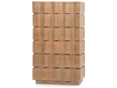 Villa & House Vanessa Almond Brown Oak Wood Accent Chest BUNVAN27593
