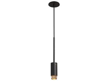 Buster + Punch Exhaust 1-Light Brass Black Cylinder Mini Pendant BUPNEIG18P