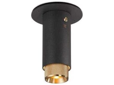 Buster + Punch Exhaust 1-Light Brass Black Cylinder Flush Mount BUPNEIG18S