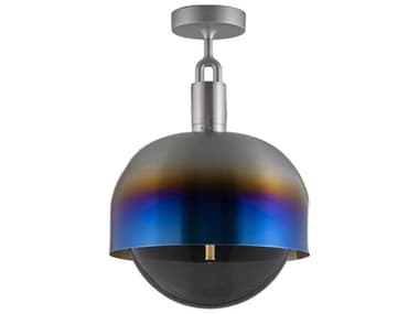 Buster + Punch Forked 1-Light Burnt Steel Semi Flush Mount BUPNFC893232
