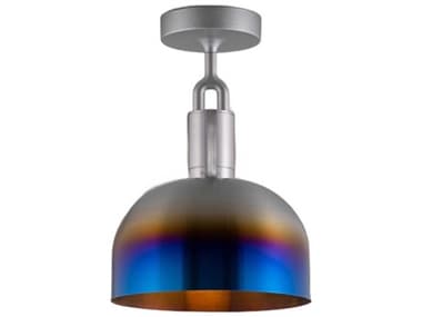 Buster + Punch Forked 1-Light Burnt Steel Semi Flush Mount BUPNFC893233