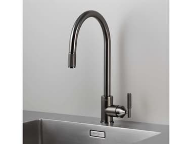 Buster + Punch Gun Metal Pull-Out Kitchen Faucet with Dual Spray BUPNKT35PDS