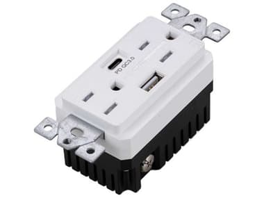 Buster + Punch White Duplex and USB-A+C Outlet Module BUPNSM143243