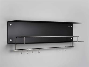 Buster + Punch Black Steel Hanger Kitchen Shelf BUPUSV041924