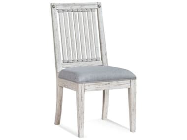 Braxton Culler Artisan Landing Cedar Wood White Fabric Upholstered Side Dining Chair BXC2934028