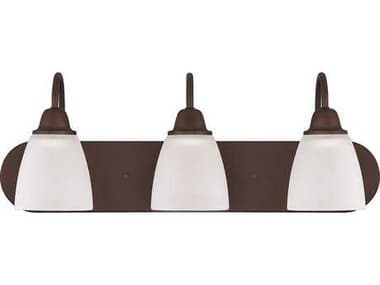 Capital Lighting Trenton 3-Light Bronze Glass Vanity Light C2115131BZ337