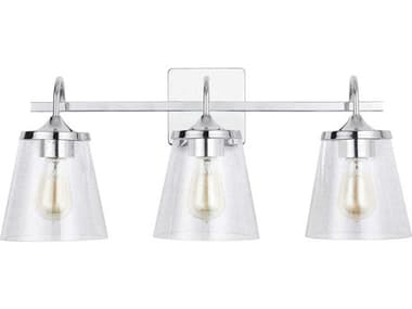 Capital Lighting 3-Light Chrome Glass Vanity Light C2139132CH496