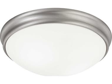 Capital Lighting 12" 2-Light Matte Nickel Glass Bowl Flush Mount C22032MN