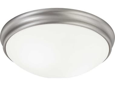 Capital Lighting 3-Light Matte Nickel Glass Bowl Flush Mount C22034MN