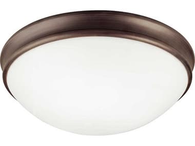 Capital Lighting 3-Light Oil Rubbed Bronze Glass Bowl Flush Mount C22034OR