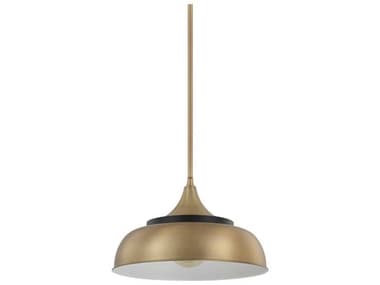 Capital Lighting 14" 1-Light Brass And Onyx Dome Pendant C2325713BX