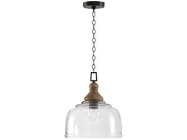 Capital Lighting 14&quot; 1-Light Grey Wash And Iron Silk Glass Bell Pendant C2330318YG