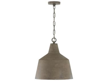 Capital Lighting Quarry 1-Light Clay Gray Bell Pendant C2335311CY