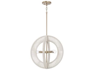 Capital Lighting Delaney 4-Light Matte Brass Round Pendant C2349843MA