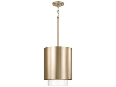 Capital Lighting Weller 1-Light Matte Brass Cylinder Mini Pendant C2353011MA