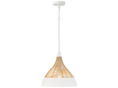 Capital Lighting Kali 1-Light Matte White Pendant C2353911WE