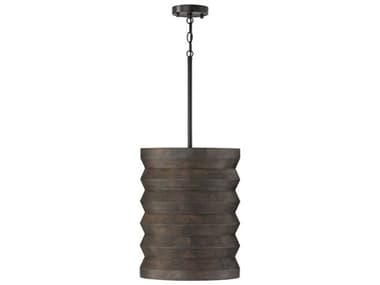 Capital Lighting Dunn 1-Light Espresso Stain Black Cylinder Pendant C2354011EB