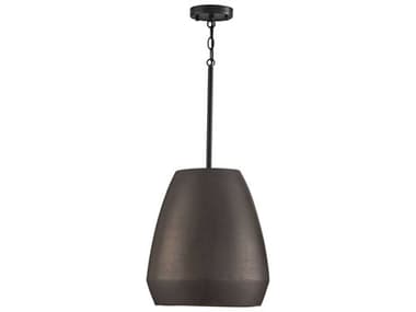 Capital Lighting Della 1-Light Terracotta Umber Black Dome Pendant C2354211UR