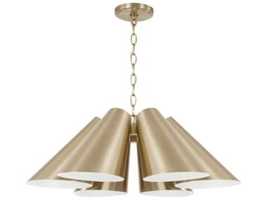 Capital Lighting Leo 6-Light Matte Brass Pendant C2354961MA