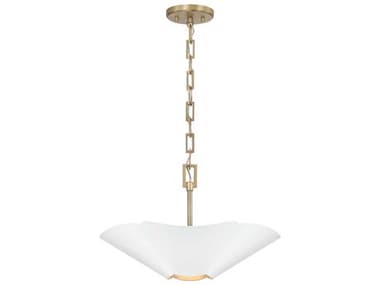 Capital Lighting Maeve 4-Light Matte Brass White Pendant C2355442RE