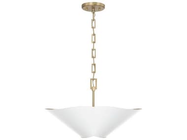 Capital Lighting Maeve 4-Light Matte Brass White Pendant C2355443RE