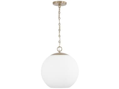 Capital Lighting Cleo 1-Light Matte Brass Globe Pendant C2355812MA552