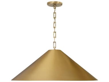 Capital Lighting Avery 1-Light Aged Brass Pendant C2356712AD