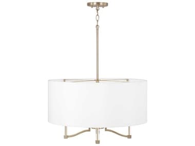 Capital Lighting Ingrid 4-Light Matte Brass Drum Pendant C2357041MA