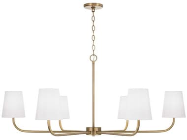 Capital Lighting Brody 47" Wide 6-Light Aged Brass Empire Chandelier C2449461AD706